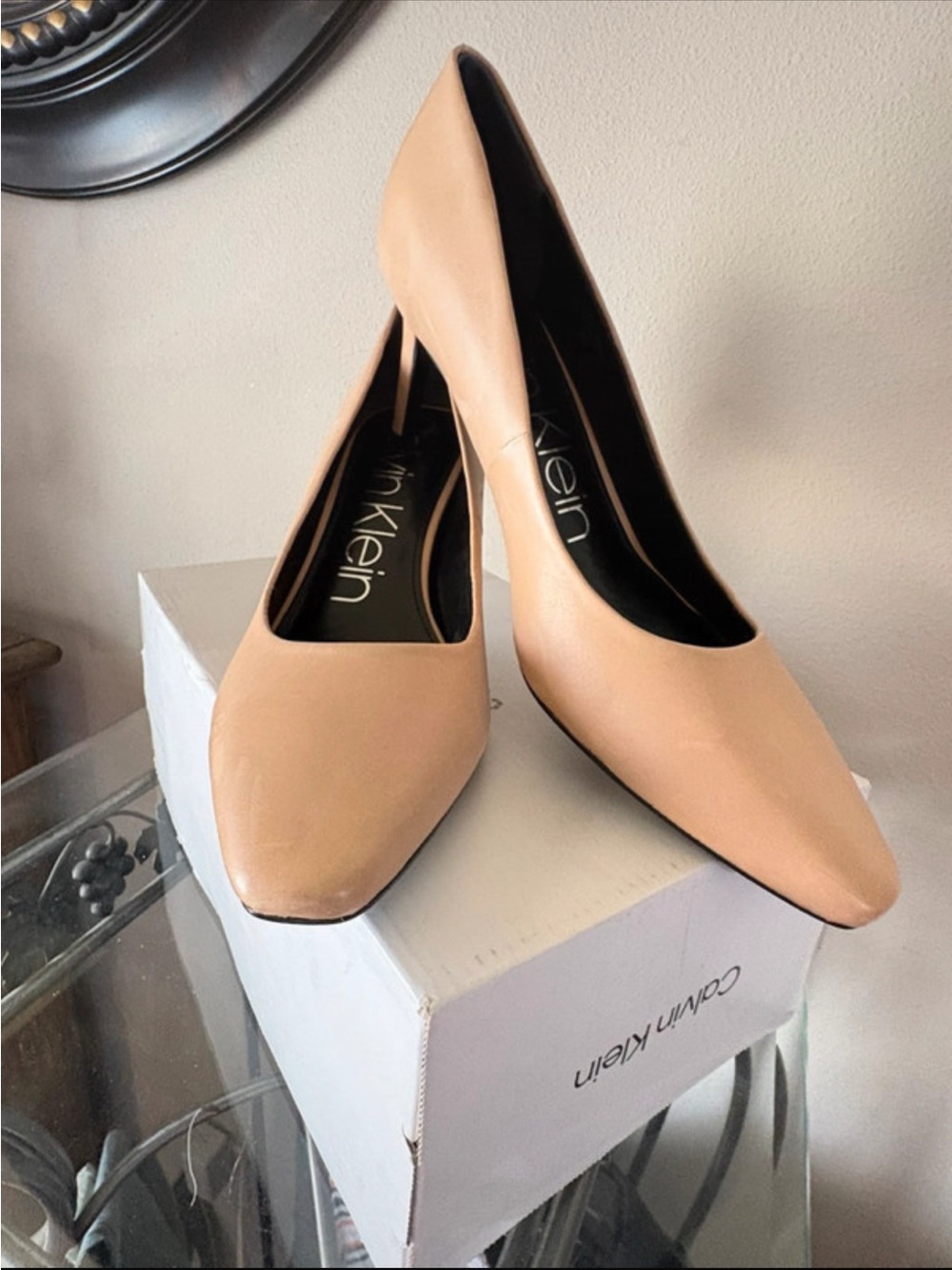 Calvin Klein Blush Nude Pointed Toe Stiletto Pumps